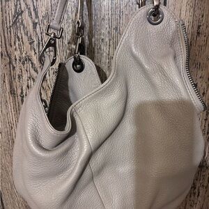 Botkier Light Gray Leather Hobo Bag